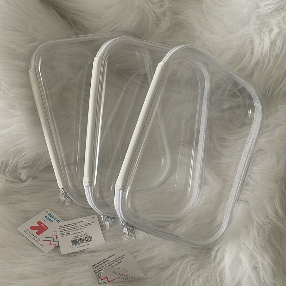 Target White Clear Hard Pencil Case